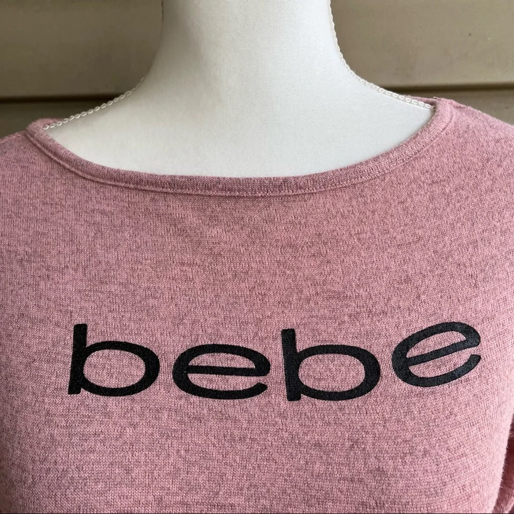 •BEBE• Heathered Pink Sleepwear Top - Size Small